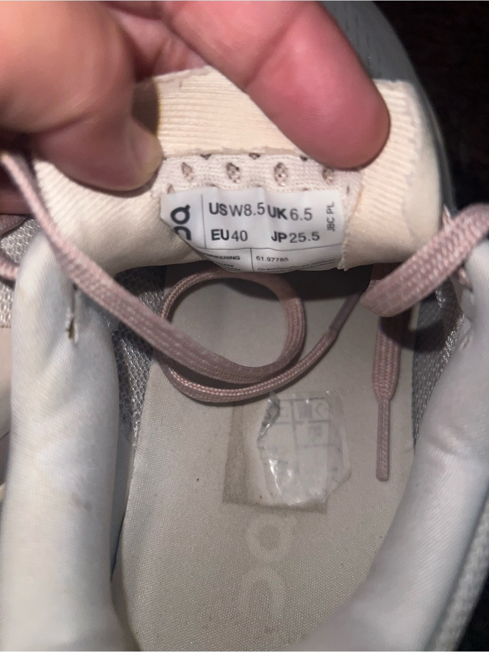 Light Pink and White Women's Cloud-Tech Cushion Sneakers - Picture 10 of 10